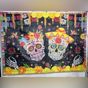 Día De Los Muertos (day of the dead) Backdrop Banner (polyester) 7x5Ft.